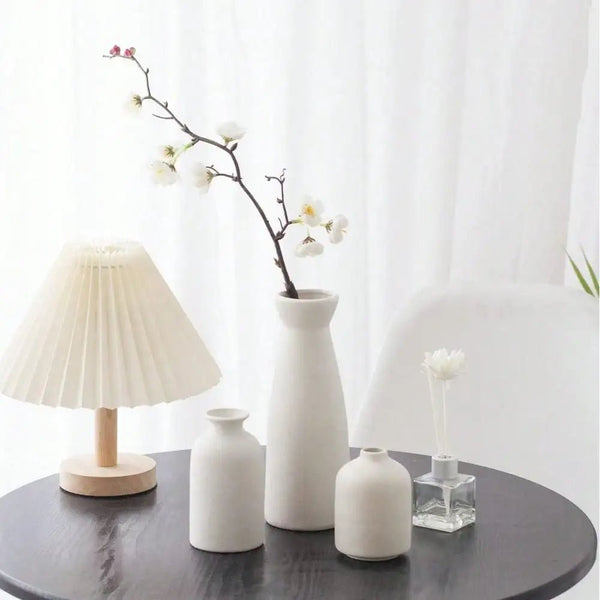 Bohemian Ceramic Vase Set | Modern Farmhouse Boho Decor, Set of 3